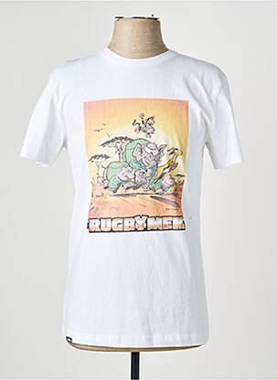 Tricou croială cambrată mâneci scurte alb CAMBERABERO bărbat