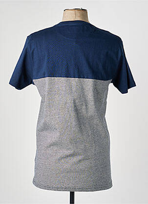 Tricou țesătură melanj mâneci scurte albastru CAMBERABERO bărbat