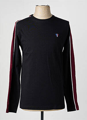 Tricou broderie mâneci lungi negru CAMBERABERO bărbat