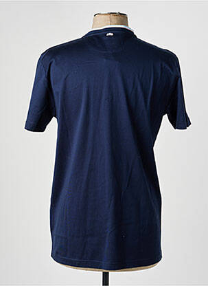 Tricou broderie mâneci scurte albastru CAMBERABERO bărbat