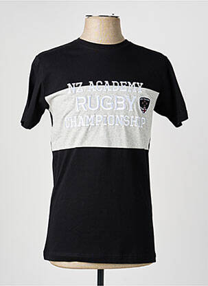 Tricou broderie mâneci scurte negru CAMBERABERO bărbat