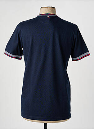 Tricou broderie mâneci scurte albastru CAMBERABERO bărbat