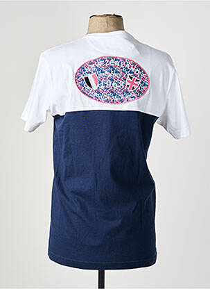 Tricou broderie mâneci scurte albastru CAMBERABERO bărbat