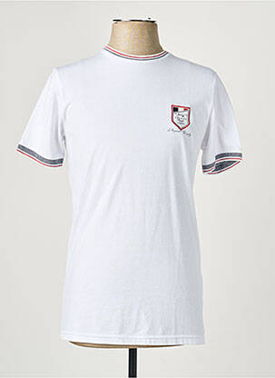 Tricou broderie mâneci scurte alb CAMBERABERO bărbat