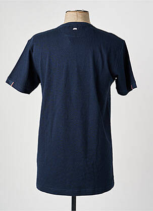 Tricou broderie mâneci scurte albastru CAMBERABERO bărbat