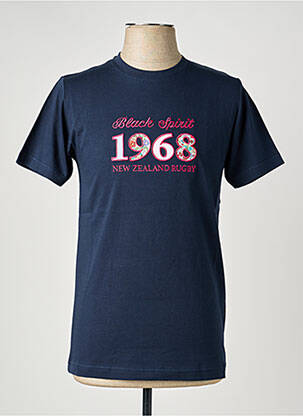 Tricou broderie mâneci scurte albastru CAMBERABERO bărbat