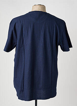 Tricou broderie mâneci scurte albastru CAMBERABERO bărbat