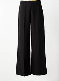 Pantalon larg închidere cu fermoar lateral talie înaltă negru TIFFOSI femeie