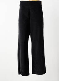 Pantalon larg închidere cu fermoar lateral talie înaltă negru PRINCESSE NOMADE femeie