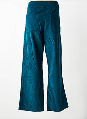 Pantalon larg închidere cu fermoar lateral talie înaltă verde PRINCESSE NOMADE femeie