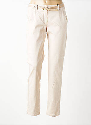 Pantalon chino țesătură poplin mărime normală bej BETTY BARCLAY femeie