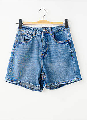 Șort țesătură denim talie înaltă albastru ZARA femeie