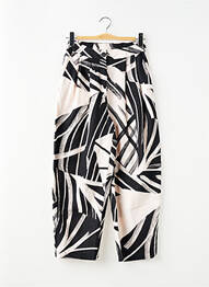 Pantalon drept țesătură poplin talie înaltă negru H&M femeie