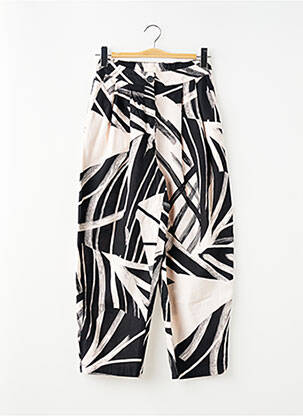 Pantalon drept țesătură poplin talie înaltă negru H&M femeie