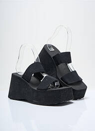 Mulete/saboți vârf deschis toc de 7 la 9 cm negru H&M femeie