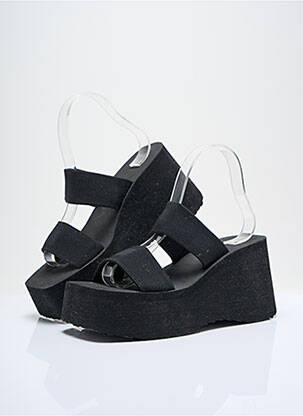 Mulete/saboți vârf deschis toc de 7 la 9 cm negru H&M femeie