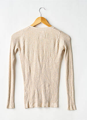 Vestă cu mâneci lungi elasticitate bej PULL AND BEAR femeie