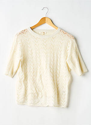 Tricou croială cambrată mâneci scurte bej GRACE & MILA femeie
