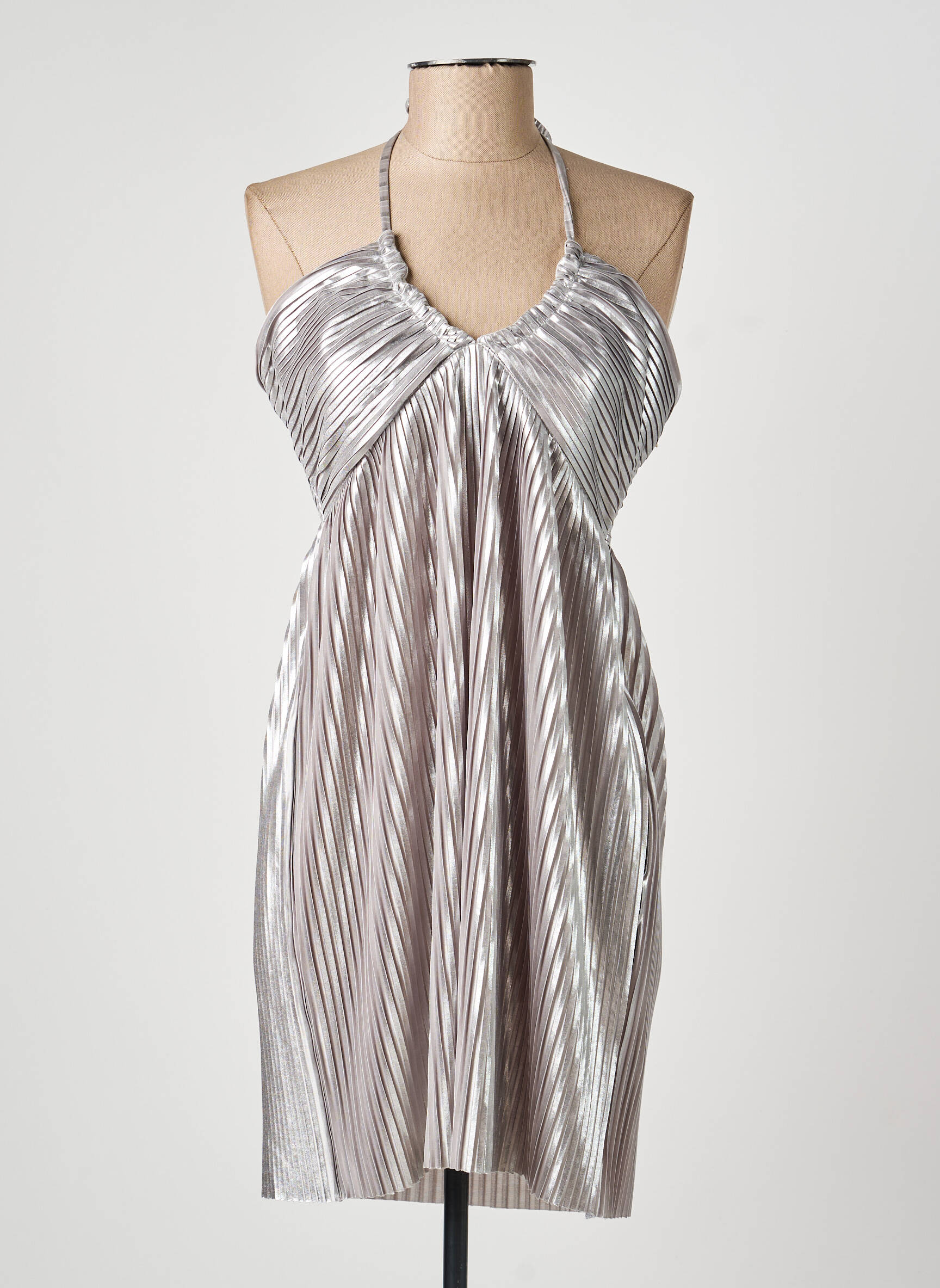 Rochie scurtă fără mâneci fără mâneci argintiu THE LOVER'S LOVER femeie