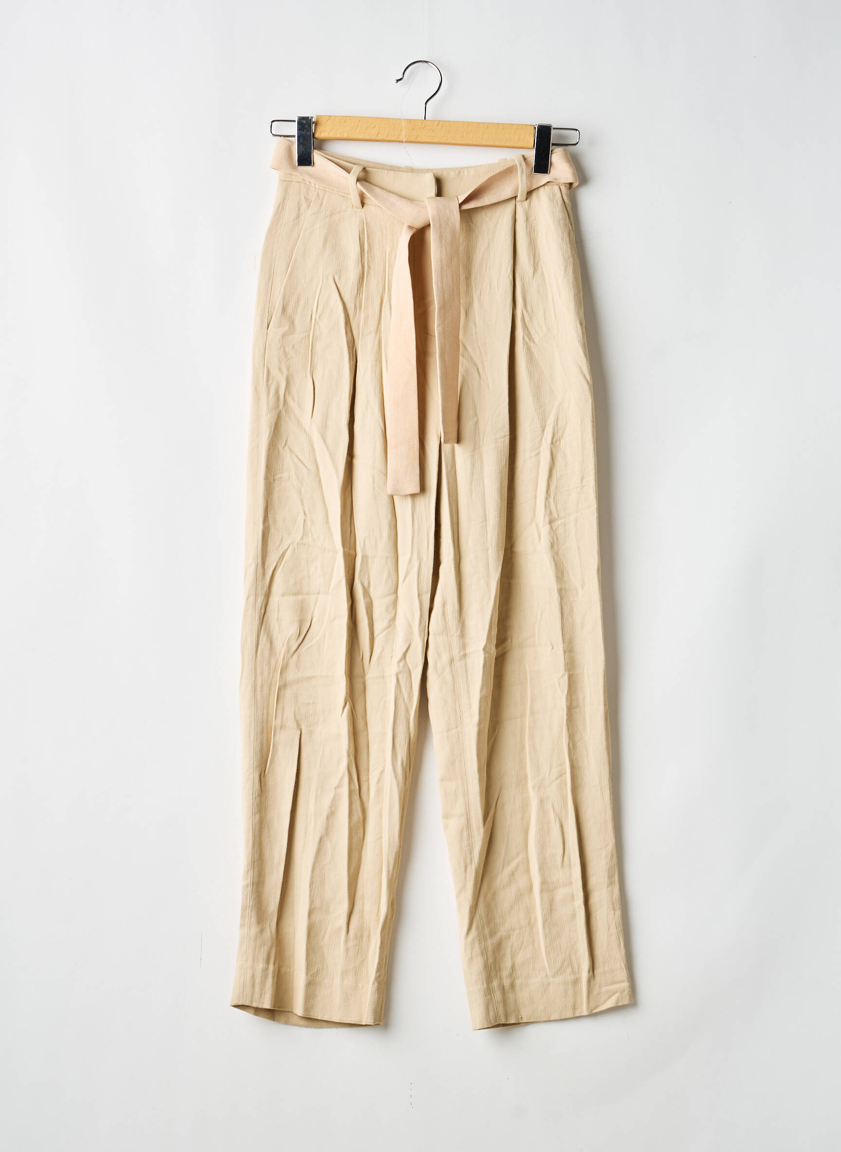 Pantalon drept elasticitate mărime normală bej SESSUN femeie