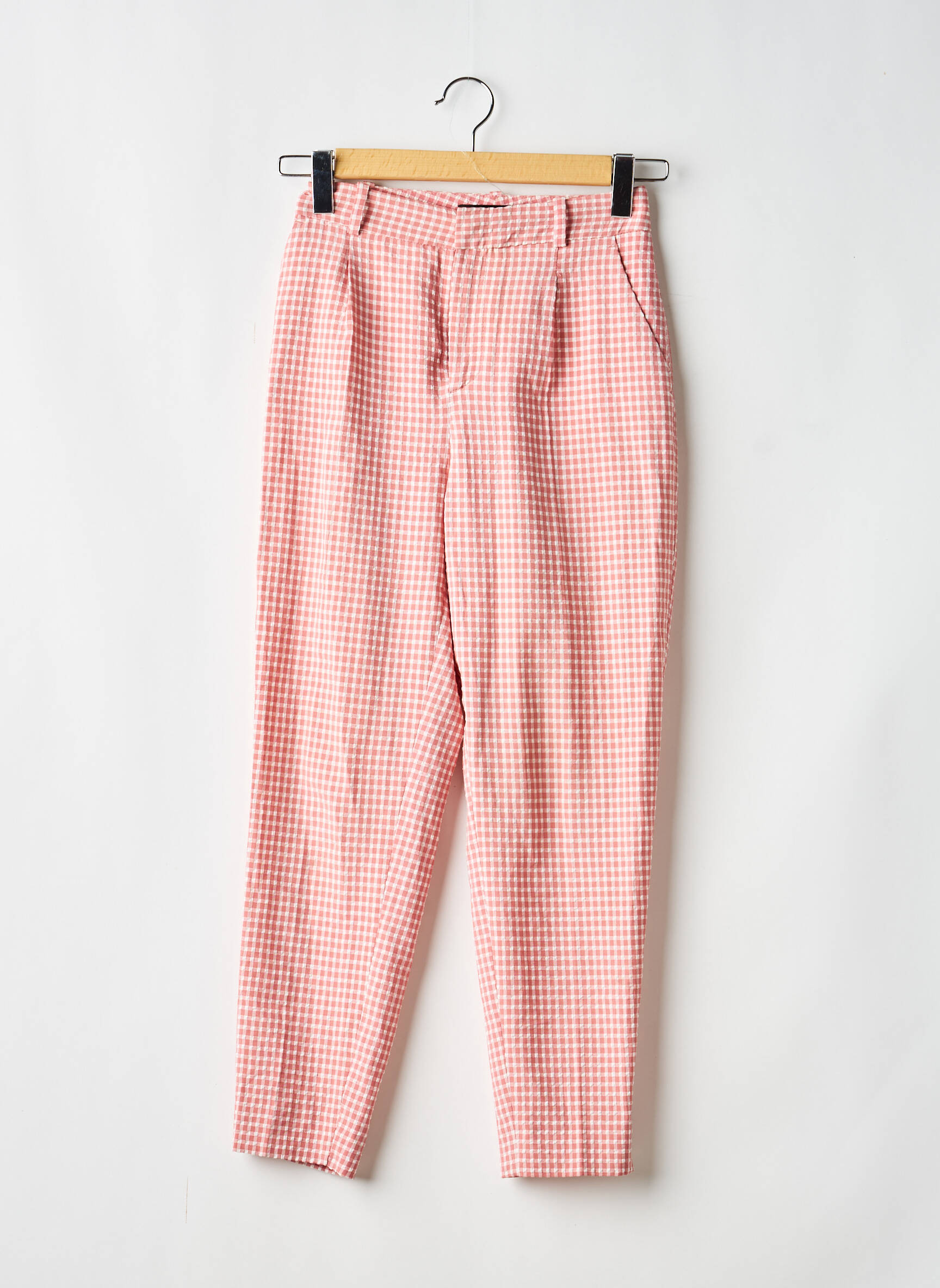 Pantalon drept elasticitate mărime normală roșu ZARA femeie