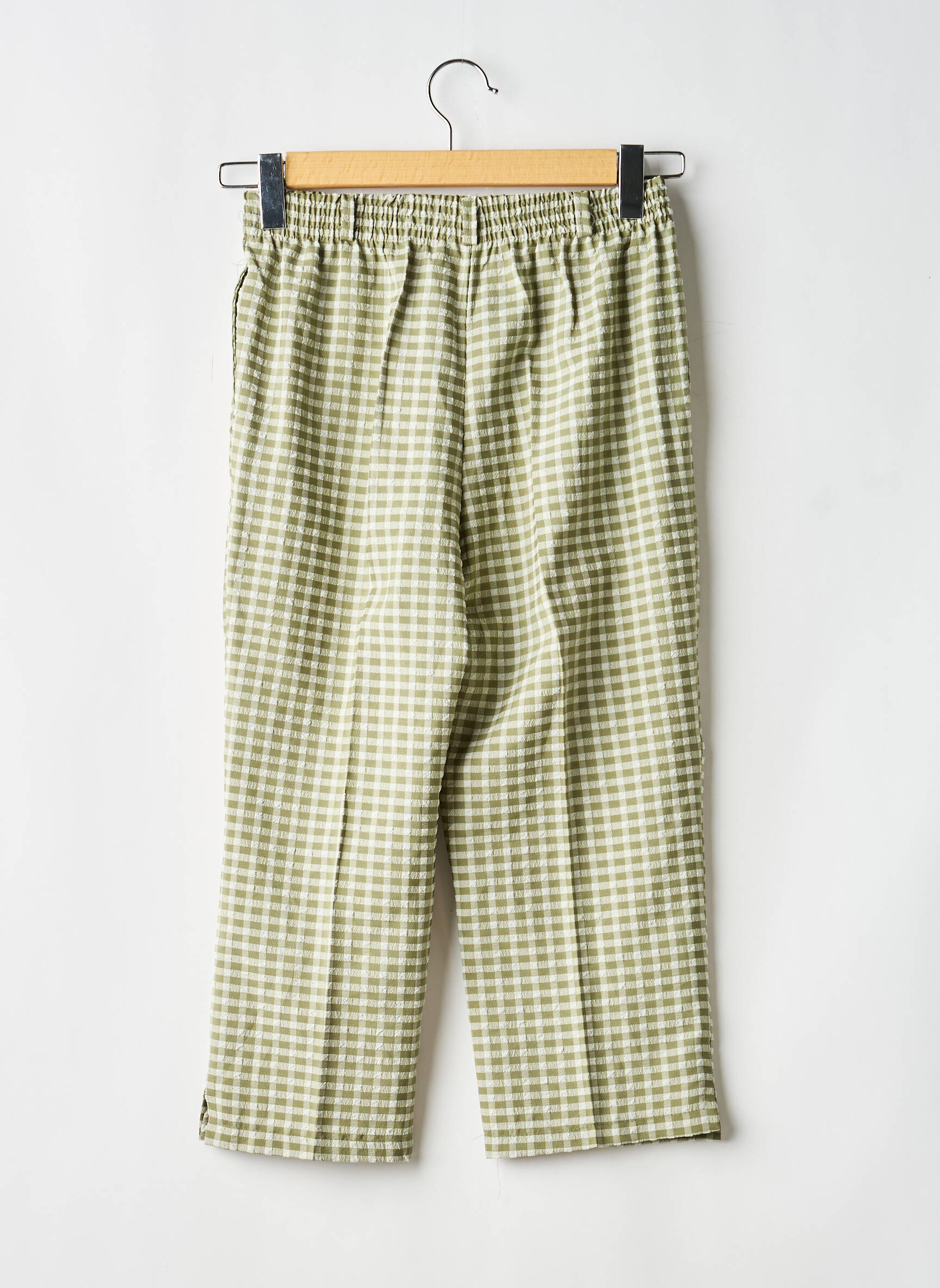 Pantalon trei sferturi croială dreaptă mărime normală verde SANS MARQUE femeie