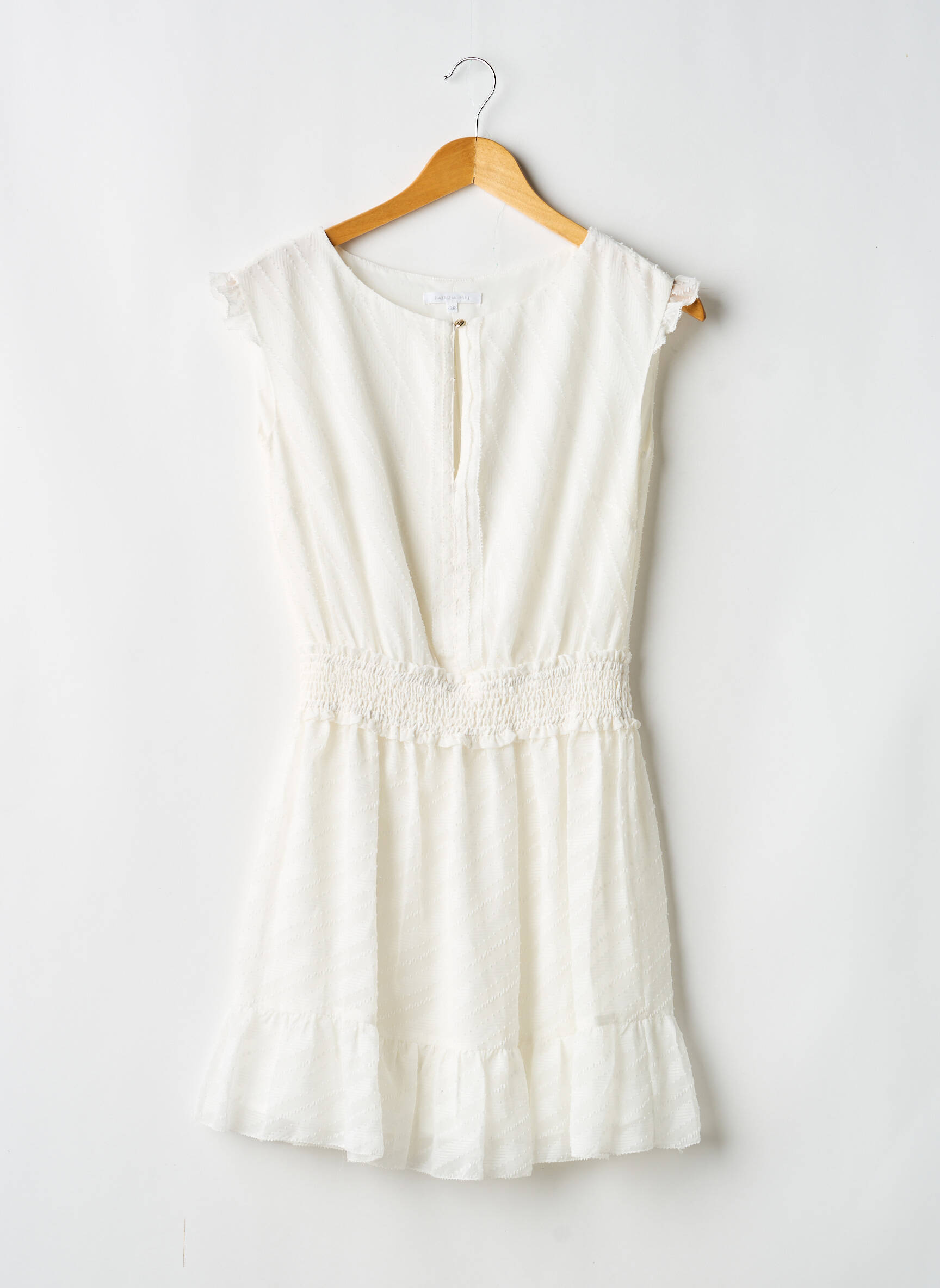Rochie scurtă mâneci scurte mâneci scurte alb PATRIZIA PEPE femeie