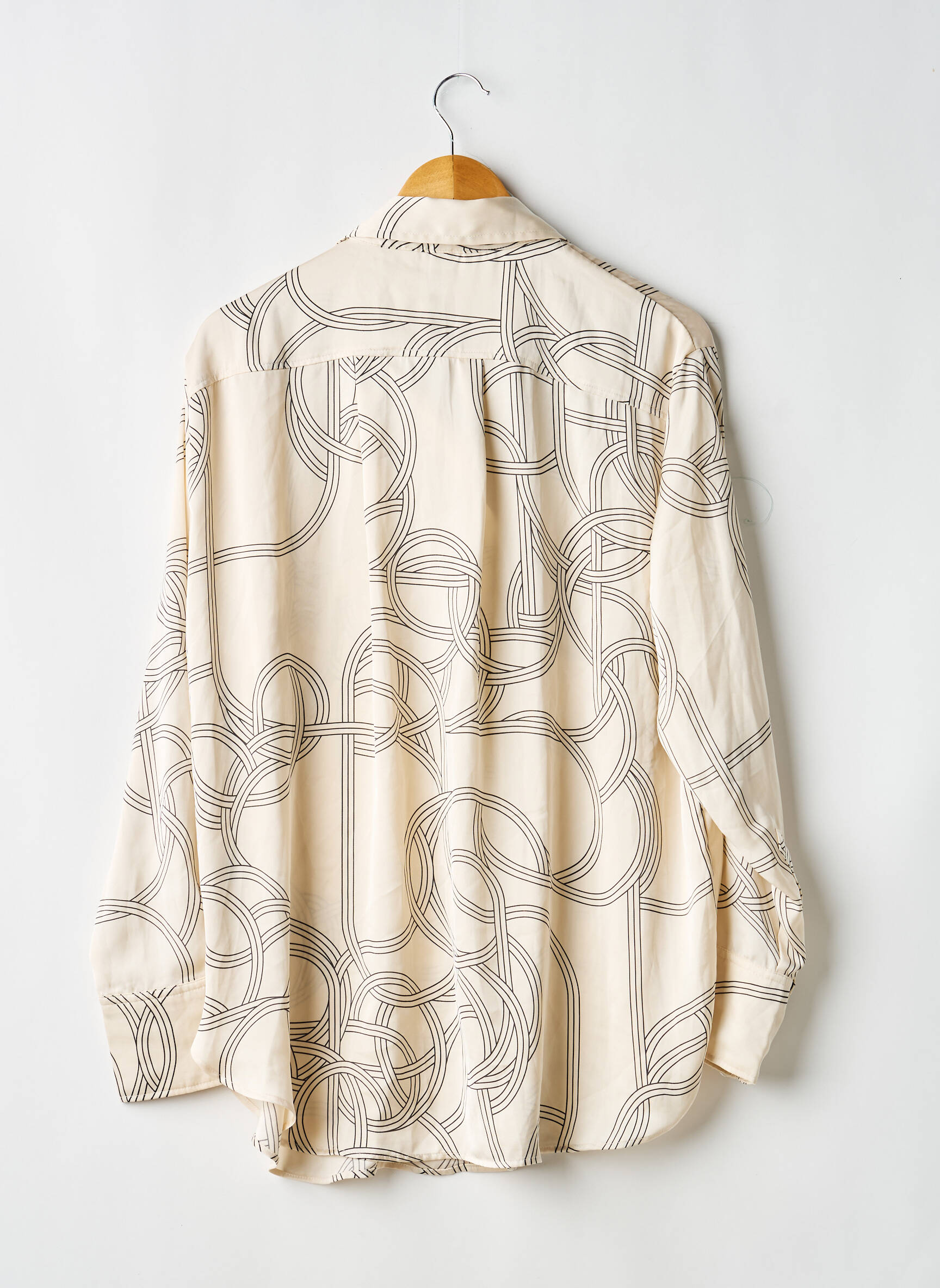 Cămașă croială dreaptă mâneci lungi bej H&M femeie
