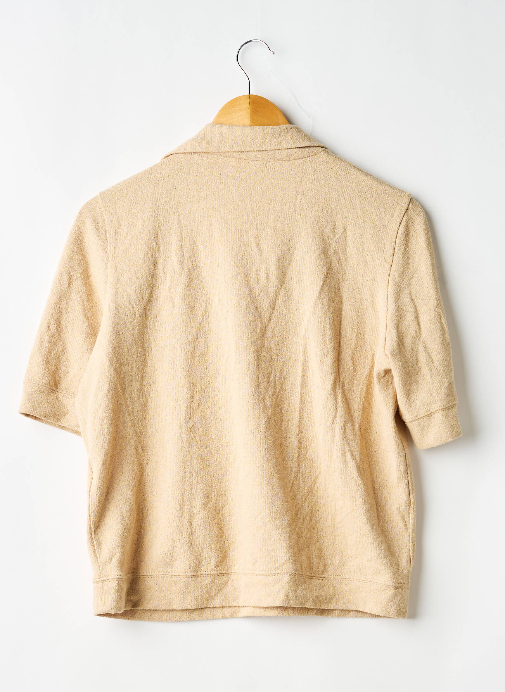 Tricou croială dreaptă mâneci scurte maro OYSHO femeie