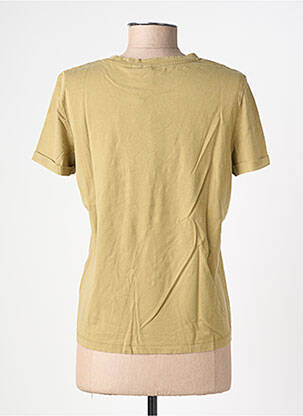 Tricou serigrafie flockată mâneci scurte verde VERO MODA femeie