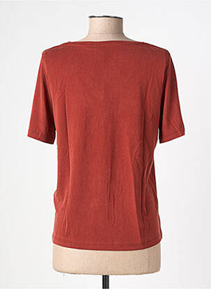 Tricou guler în v mâneci scurte portocalie VERO MODA femeie