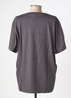 Tricou serigrafie flockată mâneci scurte gri VERO MODA femeie