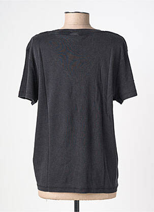 Tricou serigrafie flockată mâneci scurte negru VERO MODA femeie