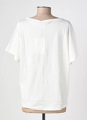 Tricou serigrafie flockată mâneci scurte alb VERO MODA femeie
