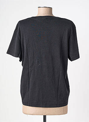 Tricou serigrafie flockată mâneci scurte negru VERO MODA femeie