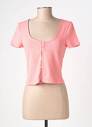 Top elasticitate mâneci scurte roz VERO MODA femeie