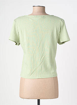 Top elasticitate mâneci scurte verde VERO MODA femeie