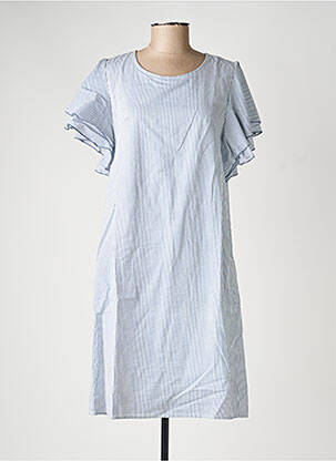 Rochie midi mâneci scurte mâneci scurte albastru GAOS femeie