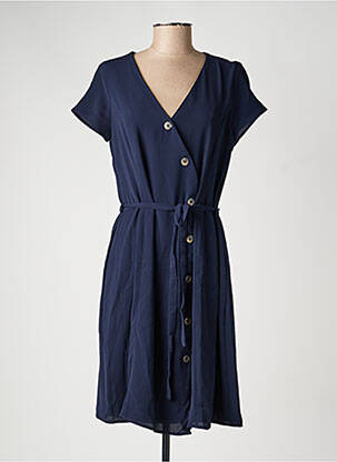 Rochie scurtă croială fluidă mâneci scurte albastru VERO MODA femeie