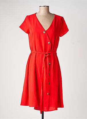 Rochie scurtă croială fluidă mâneci scurte roșu VERO MODA femeie