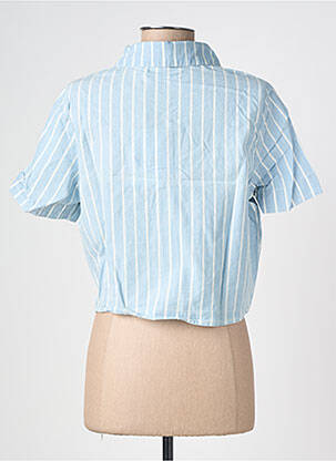 Cămașă țesătură poplin mâneci scurte albastru VERO MODA femeie