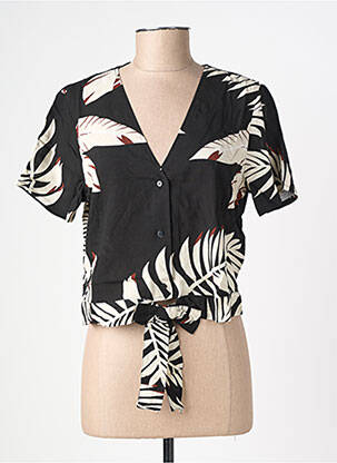 Cămașă țesătură poplin mâneci scurte negru VERO MODA femeie