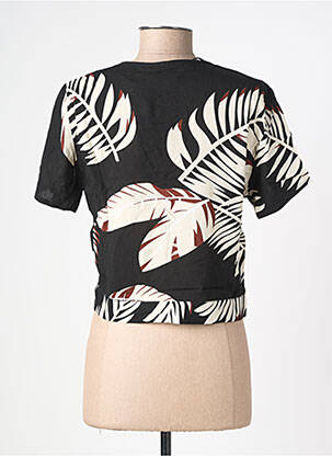 Cămașă țesătură poplin mâneci scurte negru VERO MODA femeie
