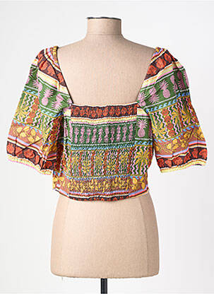 Top guler în v mâneci 3/4 verde VERO MODA femeie