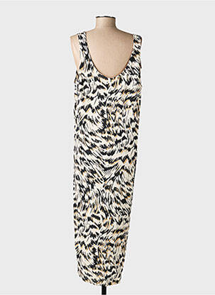 Rochie midi croială fluidă fără mâneci bej VERO MODA femeie