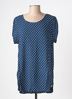 Tricou croială dreaptă mâneci scurte albastru VERO MODA femeie