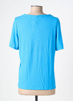 Tricou croială dreaptă mâneci scurte albastru VERO MODA femeie