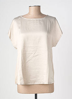 Tricou croială dreaptă mâneci scurte bej VERO MODA femeie