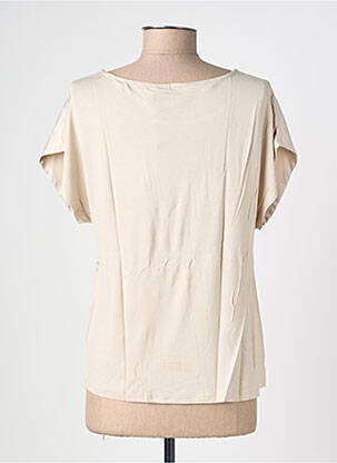 Tricou croială dreaptă mâneci scurte bej VERO MODA femeie