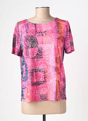 Tricou imprimeu fantezie mâneci scurte roz STREET ONE femeie